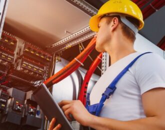Industrial electrical maintenance on control panel in Brantford ON